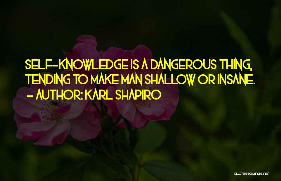 Knowledge Is Dangerous Quotes By Karl Shapiro