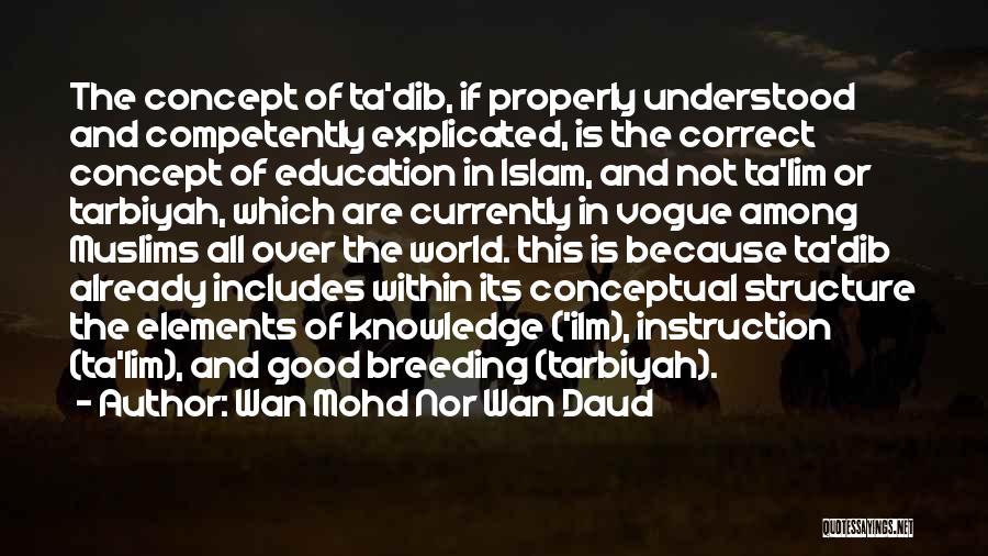 Knowledge Islam Quotes By Wan Mohd Nor Wan Daud