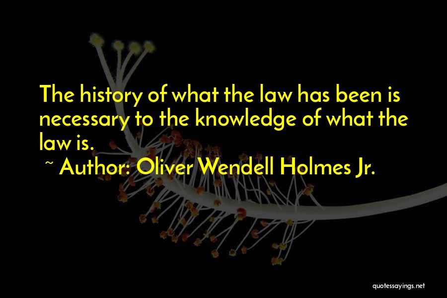 Knowledge Of History Quotes By Oliver Wendell Holmes Jr.