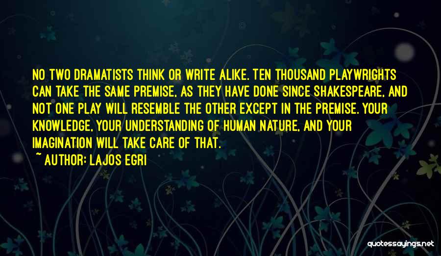 Knowledge Of Human Nature Quotes By Lajos Egri