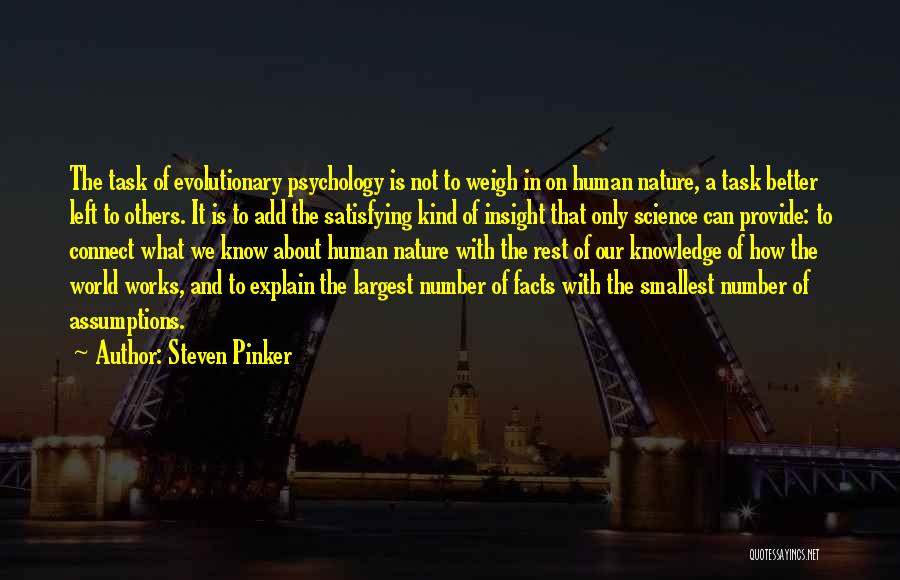 Knowledge Of Human Nature Quotes By Steven Pinker