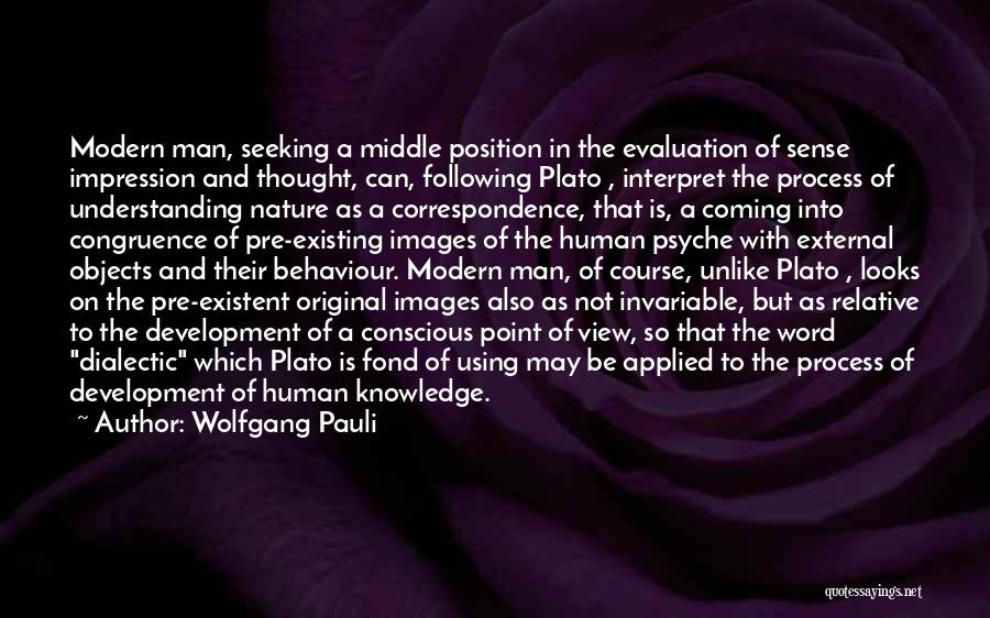 Knowledge Of Human Nature Quotes By Wolfgang Pauli