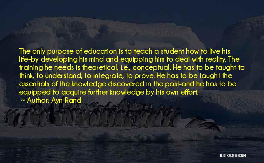 Knowledge Of Past Quotes By Ayn Rand