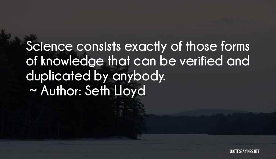 Knowledge Of Quotes By Seth Lloyd