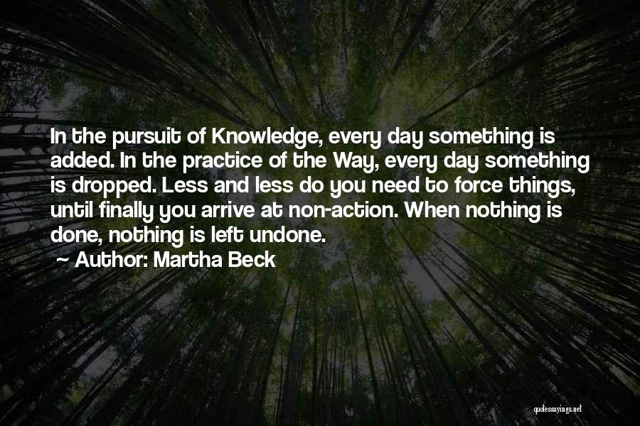 Knowledge Pursuit Quotes By Martha Beck