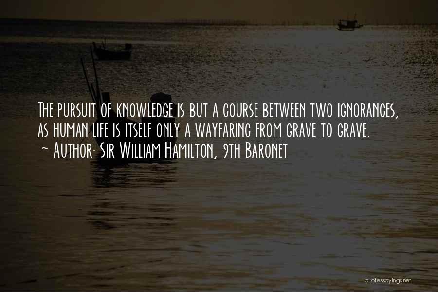 Knowledge Pursuit Quotes By Sir William Hamilton, 9th Baronet