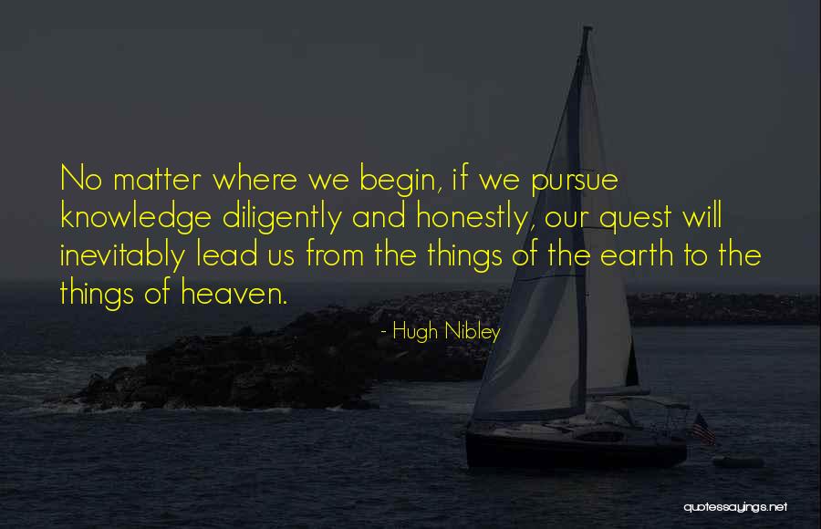 Knowledge Quest Quotes By Hugh Nibley