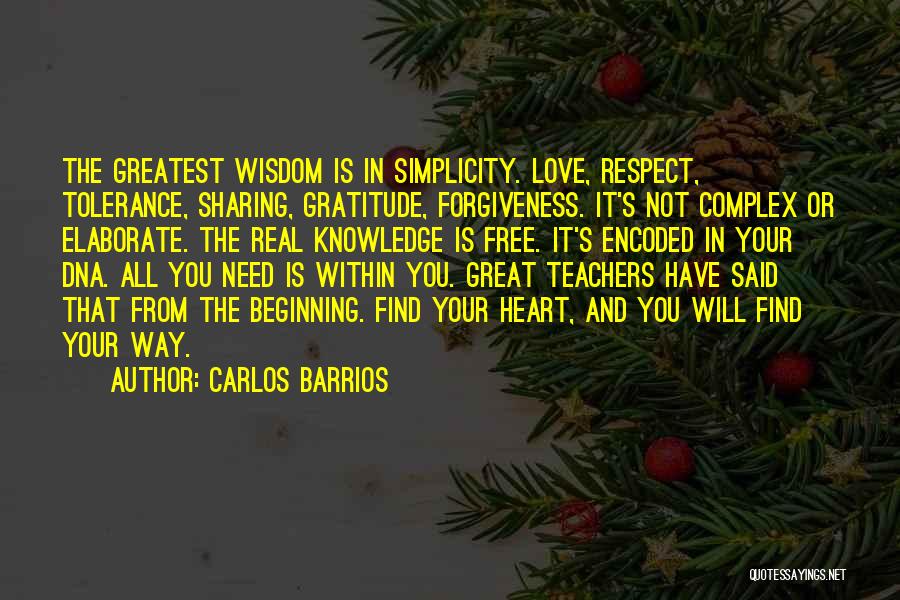 Knowledge Sharing Quotes By Carlos Barrios