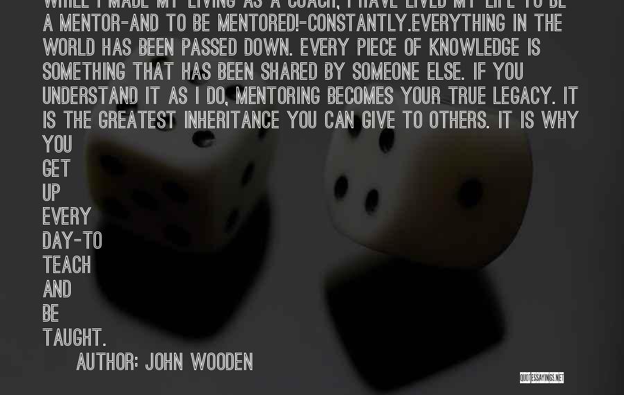 Knowledge When Shared Quotes By John Wooden