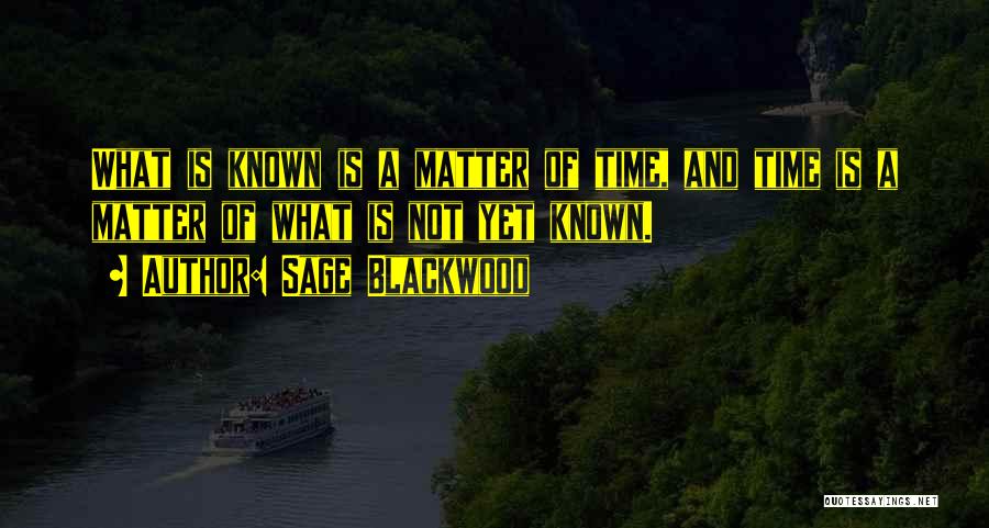 Known Unknown Quotes By Sage Blackwood