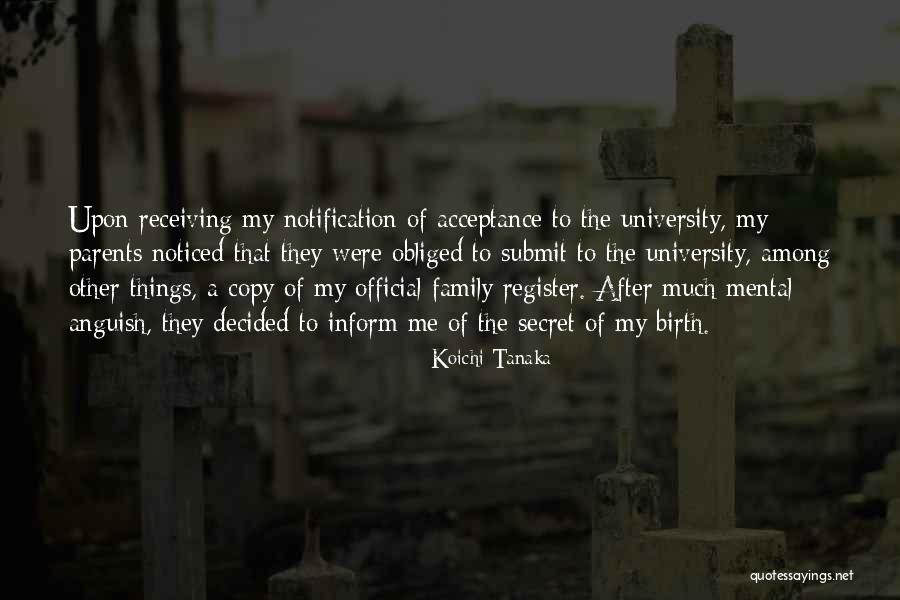 Koichi Quotes By Koichi Tanaka Koichi Quotes By Koichi Tanaka