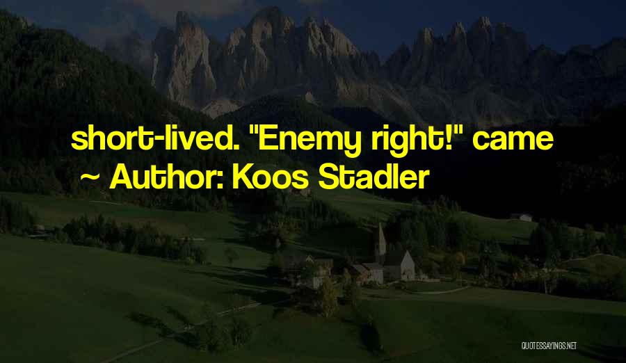 Koos Stadler Quotes 1768718