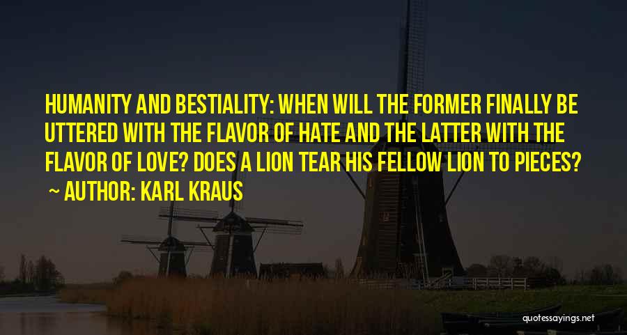 Kraus Quotes By Karl Kraus