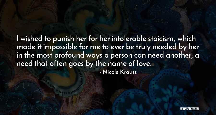 Krauss Love Quotes By Nicole Krauss