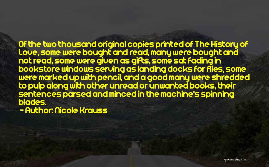 Krauss Love Quotes By Nicole Krauss