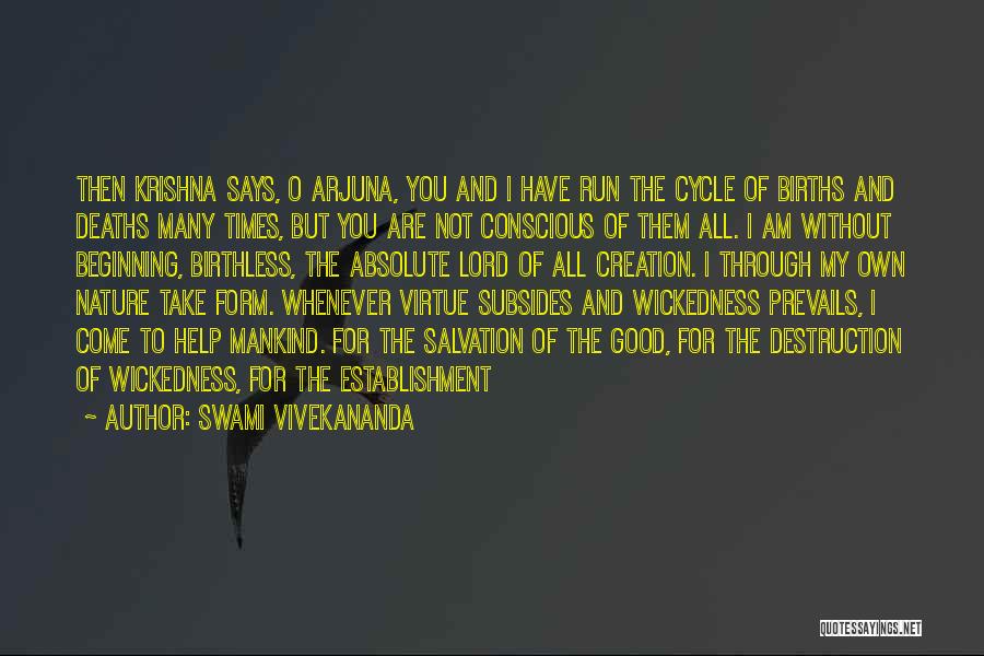 Krishna To Arjuna Quotes By Swami Vivekananda