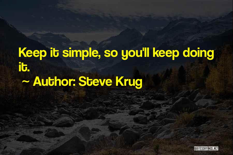 Krug Quotes By Steve Krug