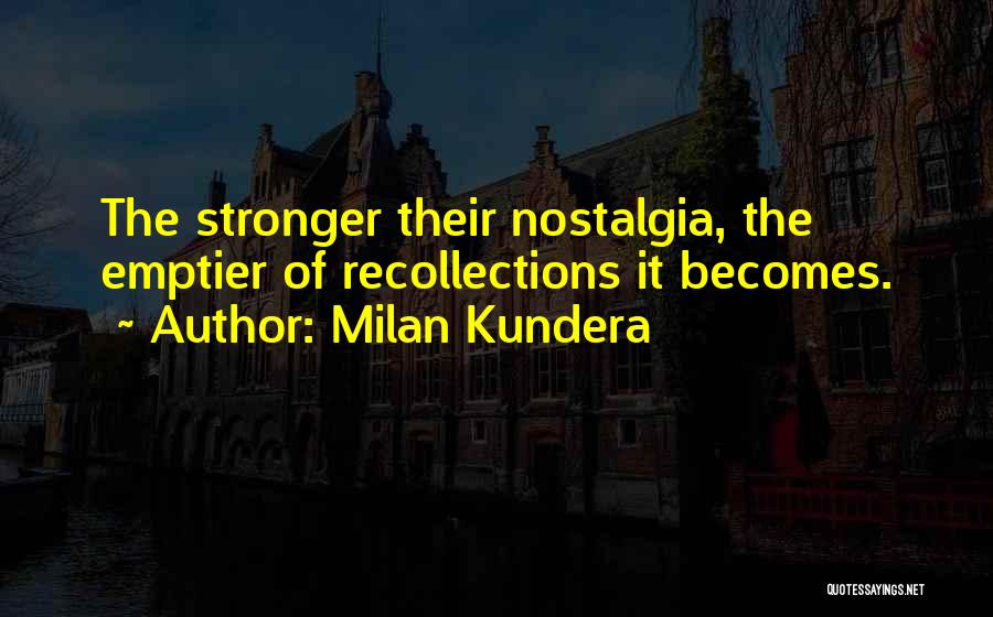 Kundera Nostalgia Quotes By Milan Kundera