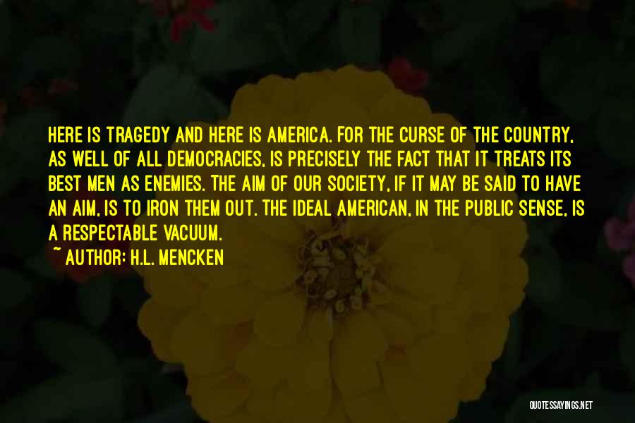 L Here Quotes By H.L. Mencken