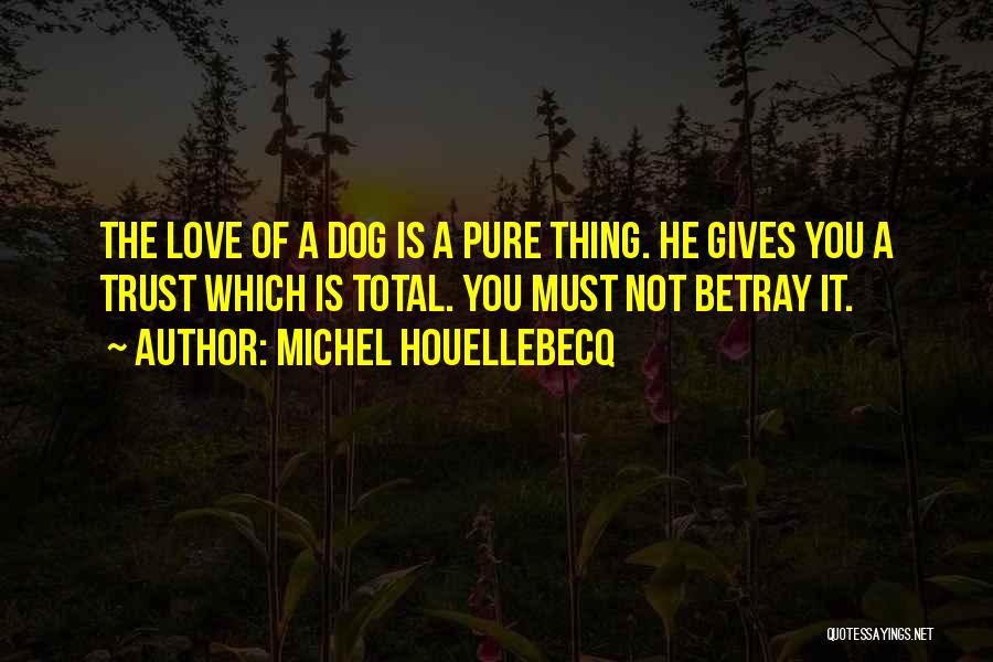 L Love My Dog Quotes By Michel Houellebecq