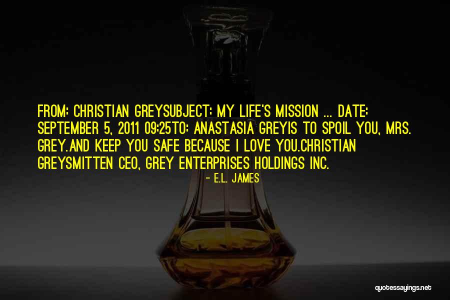 L Love You Because Quotes By E.L. James