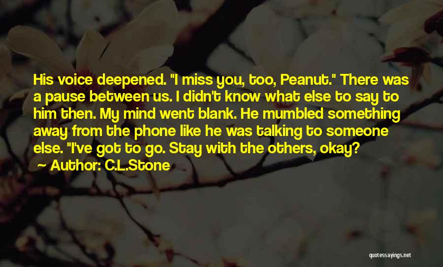 L Miss Us Quotes By C.L.Stone