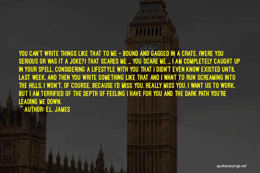 L Miss Us Quotes By E.L. James