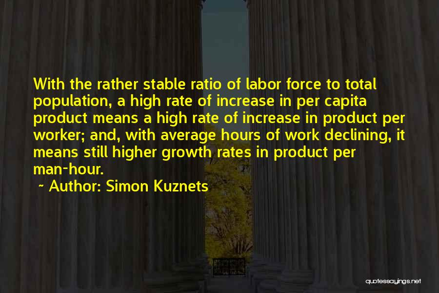 Labor Force Quotes By Simon Kuznets