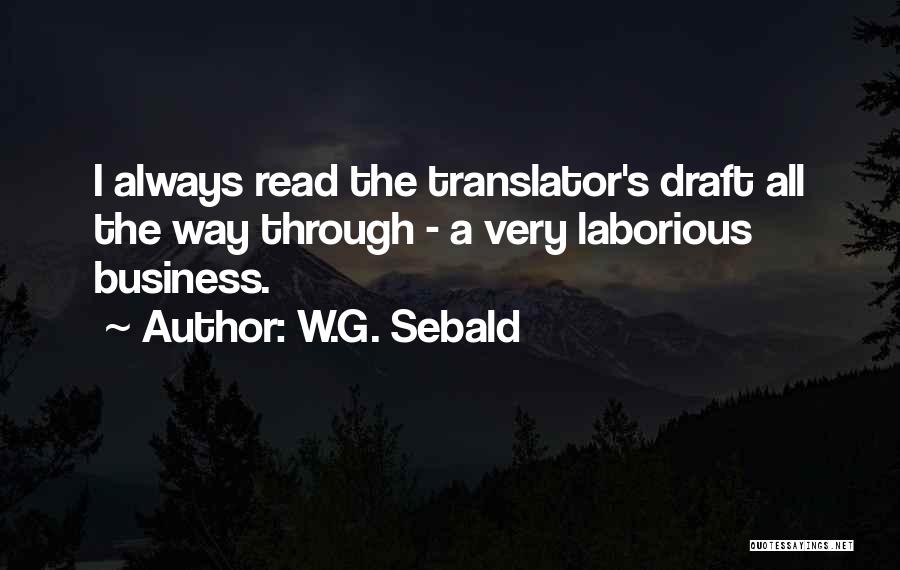 Laborious Quotes By W.G. Sebald