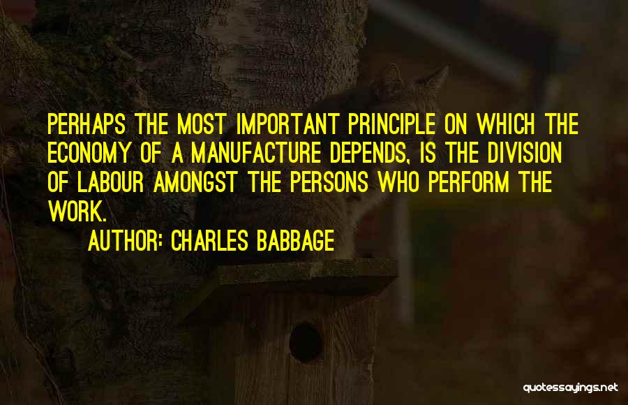 Labour Work Quotes By Charles Babbage