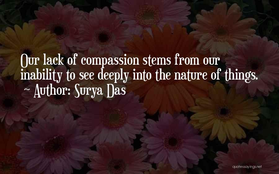 Lack Of Compassion Quotes By Surya Das