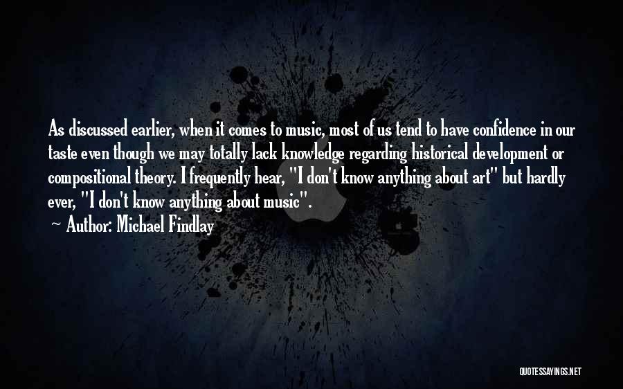 Lack Of Confidence Quotes By Michael Findlay