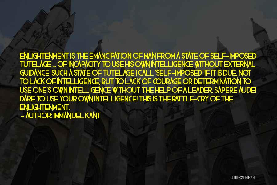 Lack Of Courage Quotes By Immanuel Kant