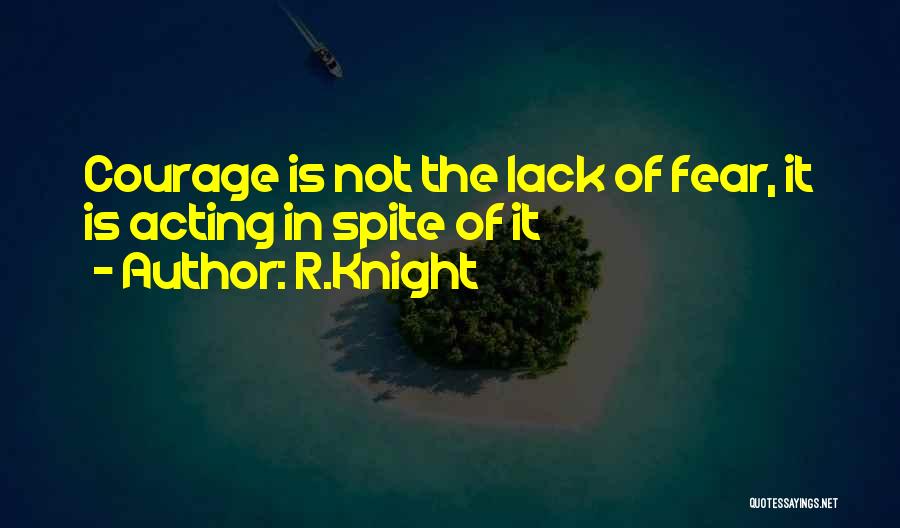 Lack Of Courage Quotes By R.Knight