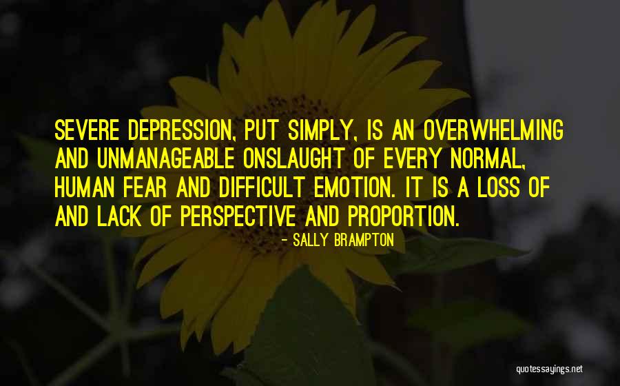 Lack Of Emotion Quotes By Sally Brampton