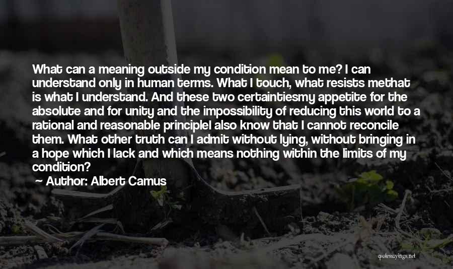 Lack Of Hope Quotes By Albert Camus