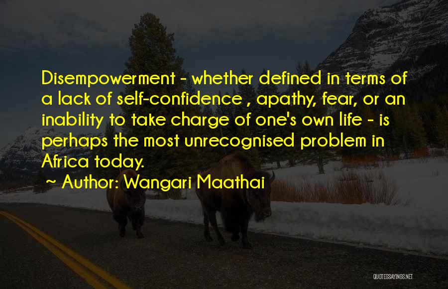 Lack Of Self Confidence Quotes By Wangari Maathai