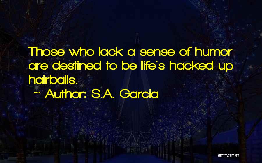 Lack Of Sense Of Humor Quotes By S.A. Garcia