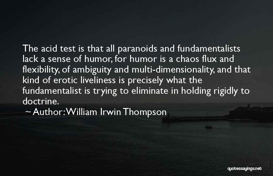 Lack Of Sense Of Humor Quotes By William Irwin Thompson