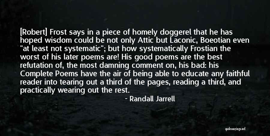 Laconic Quotes By Randall Jarrell