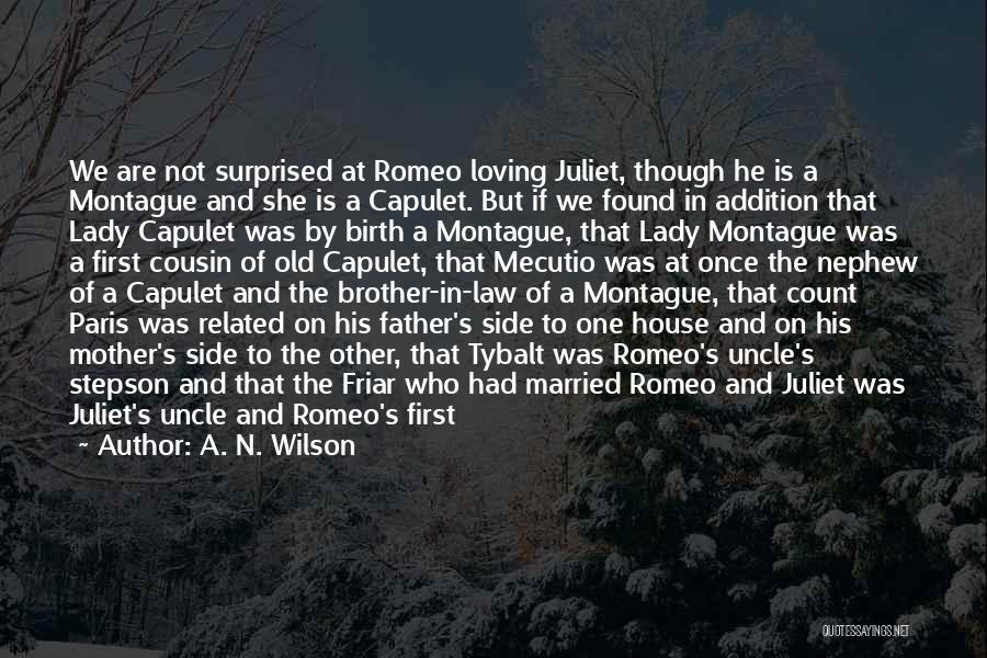 Lady Capulet In Romeo And Juliet Quotes By A. N. Wilson