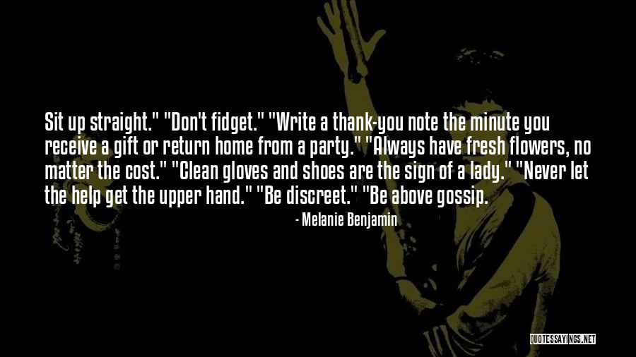 Lady Fidget Quotes By Melanie Benjamin