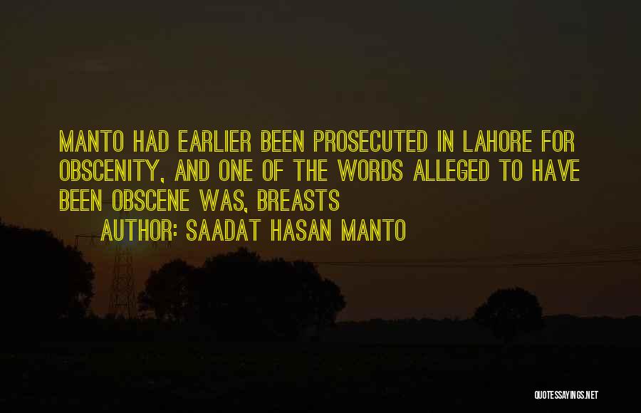 Lahore Quotes By Saadat Hasan Manto