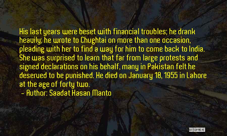 Lahore Quotes By Saadat Hasan Manto