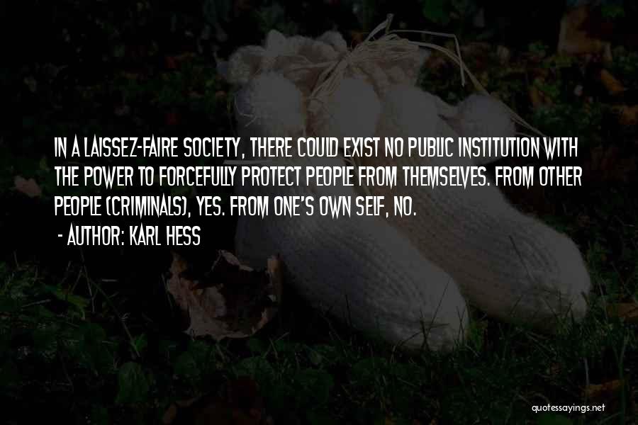 Laissez Faire Quotes By Karl Hess