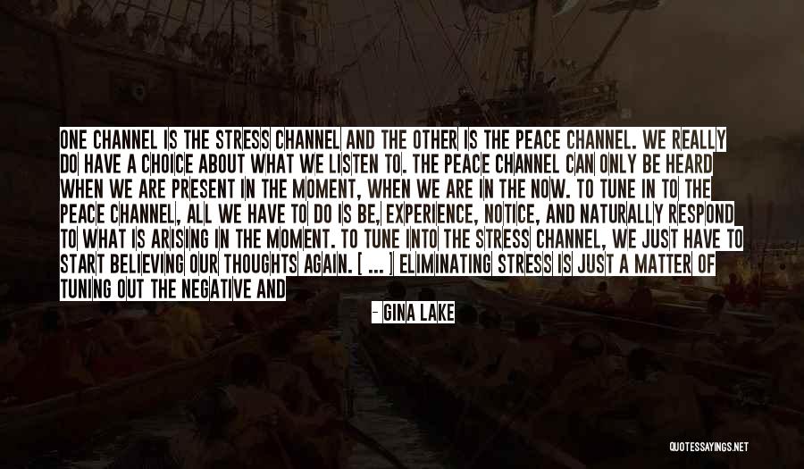 Lake Of Peace Quotes By Gina Lake Lake Of Peace Quotes By Gina Lake