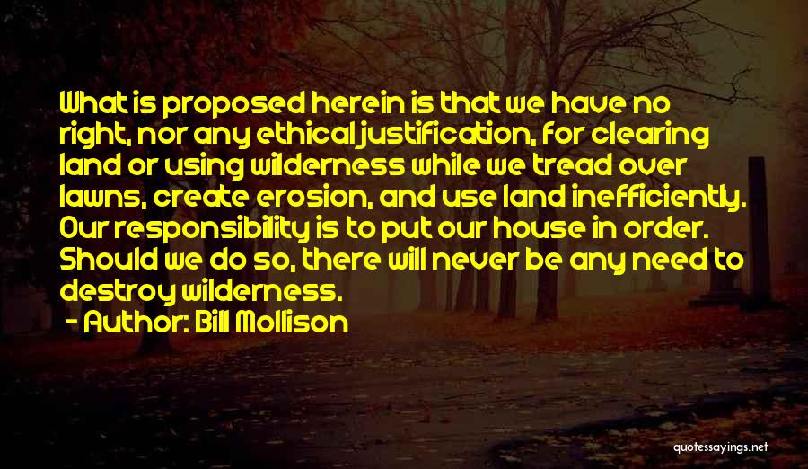 Land Clearing Quotes By Bill Mollison