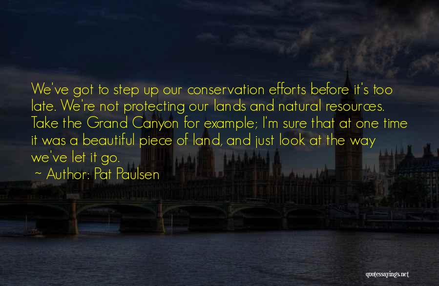 Land Conservation Quotes By Pat Paulsen