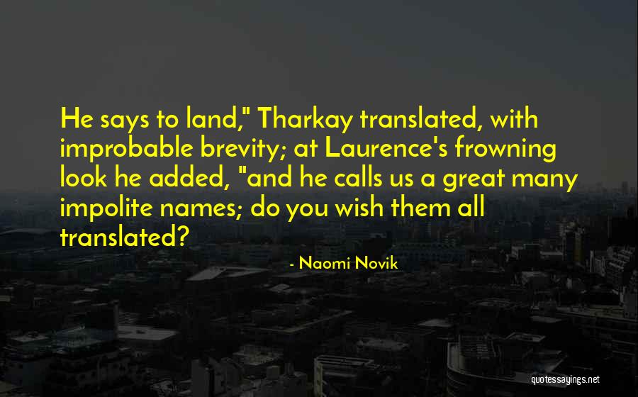 Land Names Quotes By Naomi Novik Land Names Quotes By Naomi Novik
