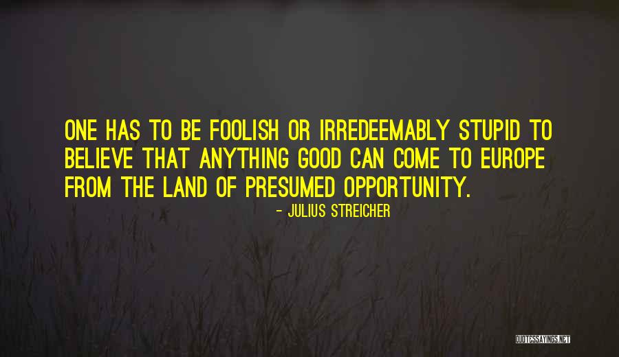 Land Of Opportunity Quotes By Julius Streicher Land Of Opportunity Quotes By Julius Streicher